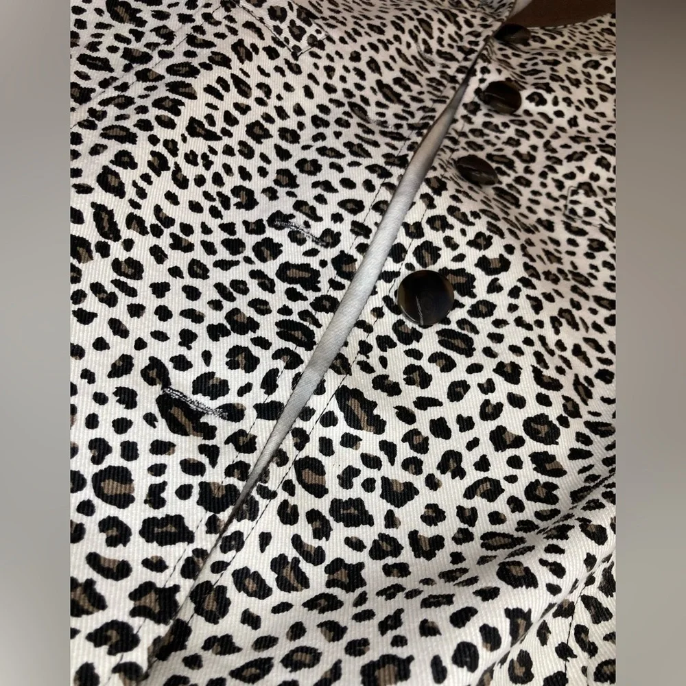 Moon river long cheetah print denim jacket - Picture 8 of 8